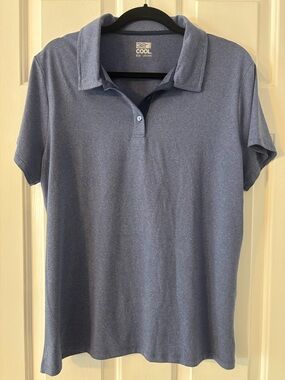 32° Cool Heathered Blue Polo Shirt
